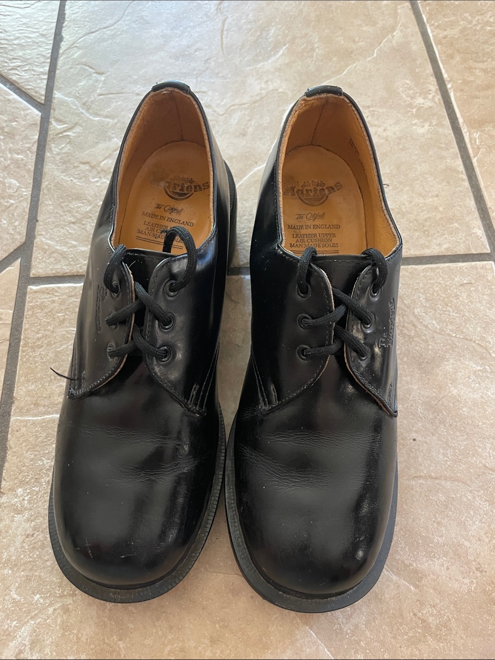 Dr. Martens Black Leather 3-Eye Derby Shoes